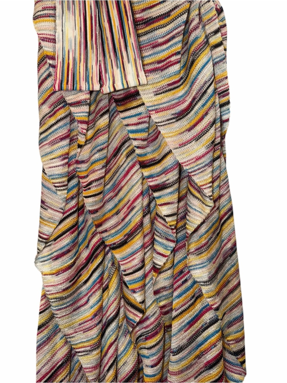 Missoni White Multicolor Ruffle Mini Dress Bow Knit 4 Wedding Guest Party NWT 🟡 - Picture 9 of 14